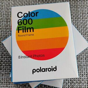 3 Boxes Polaroid Round Frame Color 600 Film